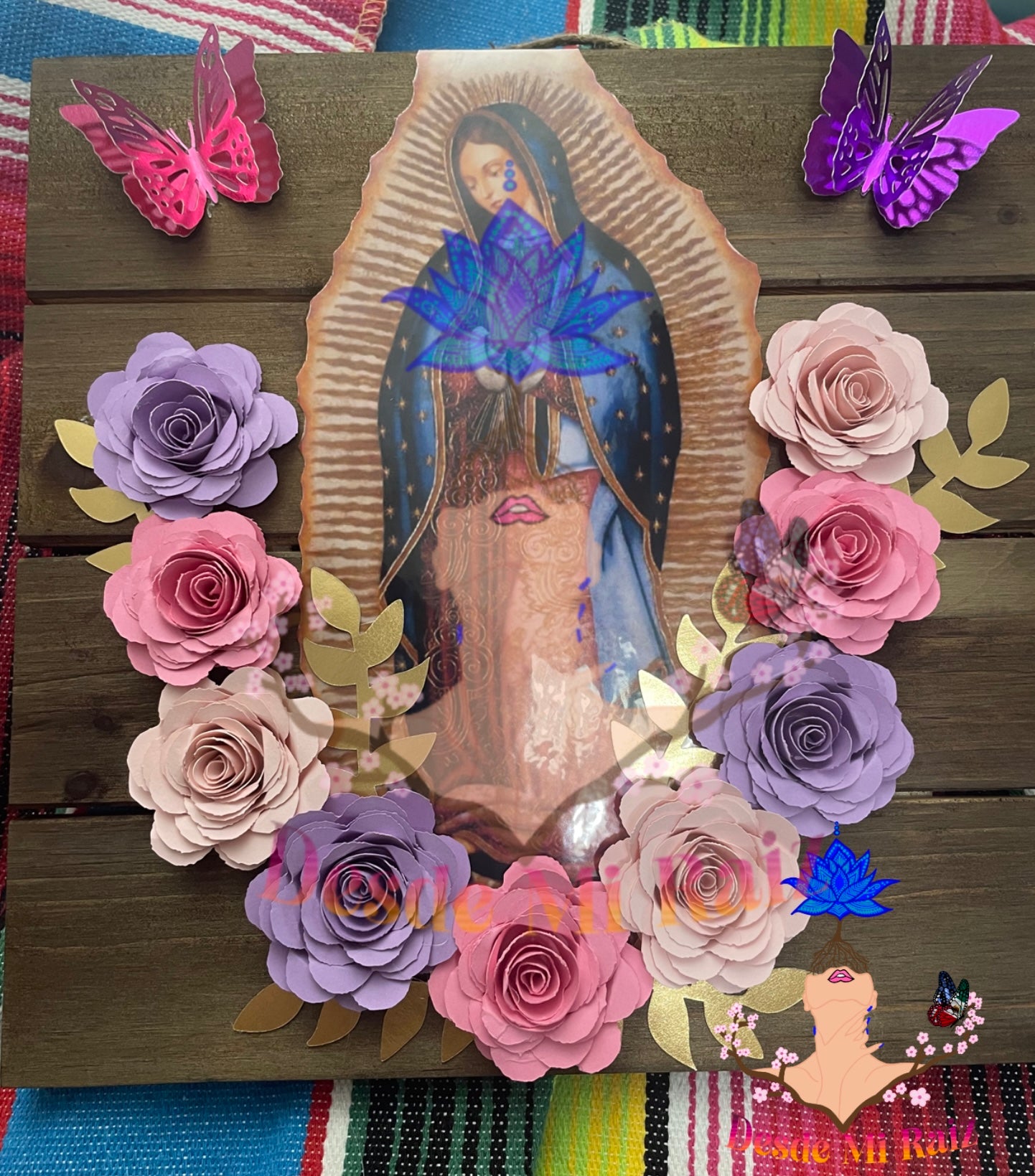 Virgencita wood plaque