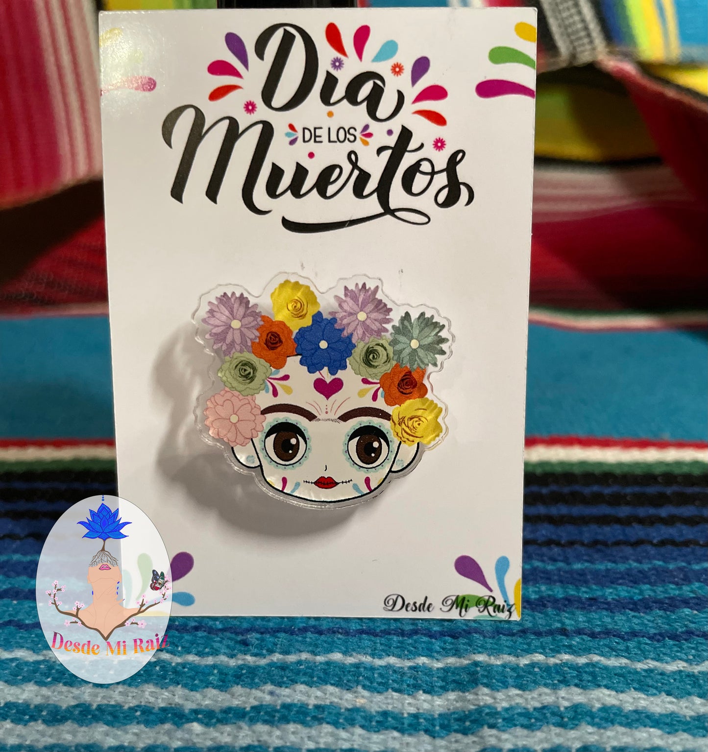 Frida Dia de los Muertos Pin