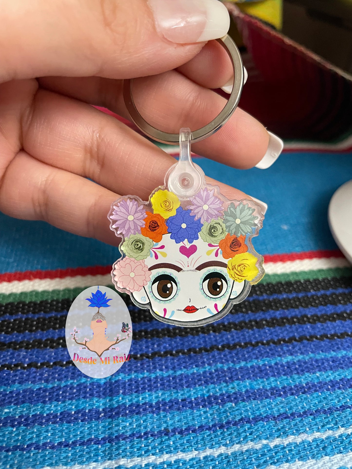 Frida Dia de los Muertos Keychain